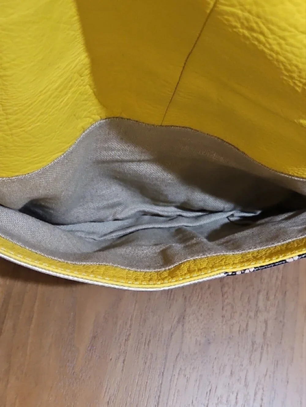 Yellow and Silver Women's Fold-Top Shoulder Bag by Rafe